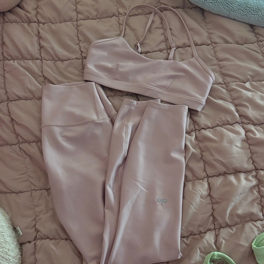 ALO Yoga Blush Pink Activewear Set